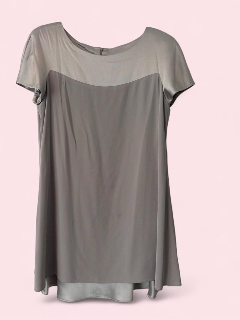 Late 1990s or early Y2K silver Jones New York minidress